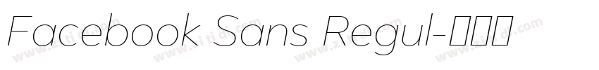Facebook Sans Regul字体转换